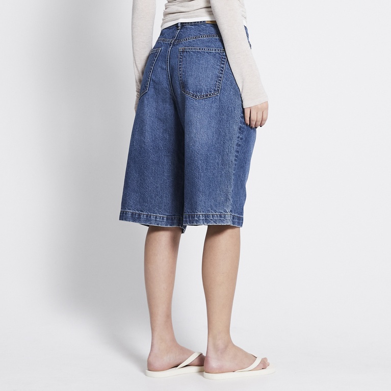 Denim bermuda shorts "Arei" Dark Blue
